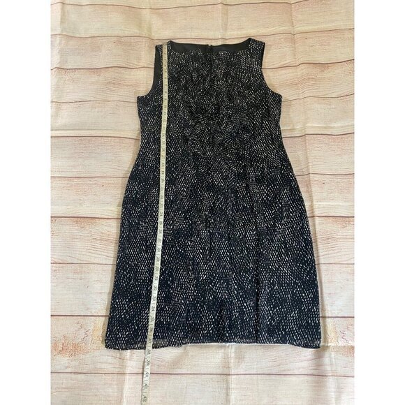 Ann Taylor Womnen's 100% Silk Sleeveless Ruffle Front Dress - 12 - Picture 6 of 14